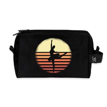 Ballett Ballerina Silhouette – - Recycelte Kulturtasche - Schwarz - Vorne