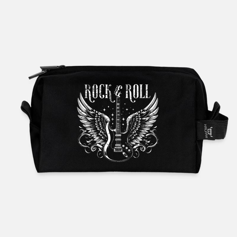 Rock & Roll Guitar - Recycelte Kulturtasche - Schwarz