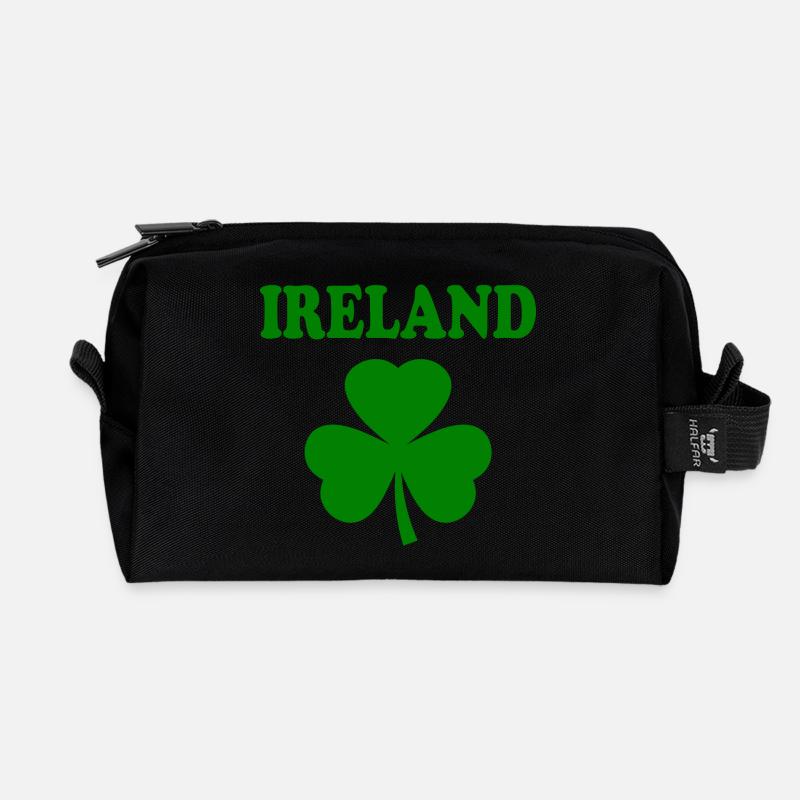 Trèfle d’Irlande - Trousse de toilette en tissu recyclé - noir