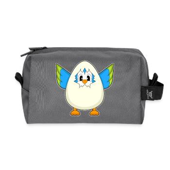 Oeuf de perroquet - Trousse de toilette en tissu recyclé - anthracite - Devant