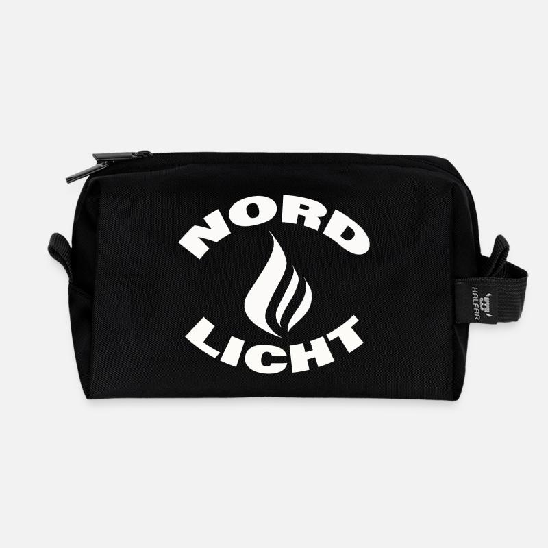 NORDLICHT - Recycelte Kulturtasche - Schwarz