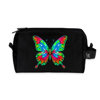 Butterfly - Recycled Toiletry Zip Bag - black - Front