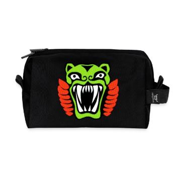 Tiger illustration magic jungle ancient style - Recycelte Kulturtasche - Schwarz - Vorne