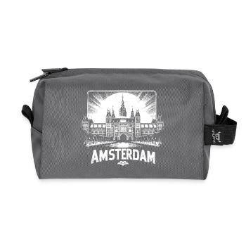 Design de chemise cool d’AMSTERDAM - Trousse de toilette en tissu recyclé - anthracite - Devant