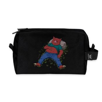 Sleepy - Recycled Toiletry Zip Bag - black - Front