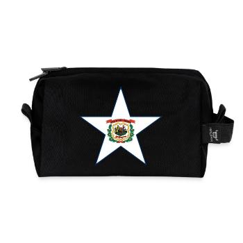 West Virginia Fan Shirt – Natur & Stolz - Recycelte Kulturtasche - Schwarz - Vorne