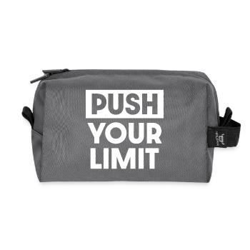 Push Your Limit - Recycled Toiletry Zip Bag - anthracite - Front