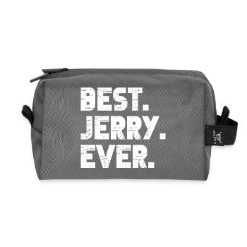 Best Jerry Ever Geschenk Spruch - Recycelte Kulturtasche - Anthrazit - Vorne