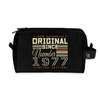 cadeau d'anniversaire novembre 1977 - Trousse de toilette en tissu recyclé - noir - Devant