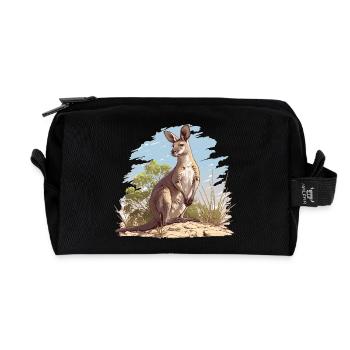 Wallabies Wallaby - Recycled Toiletry Zip Bag - black - Front