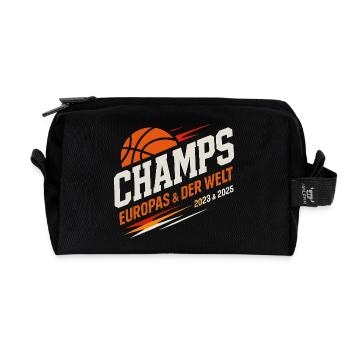 Basketball Champs Deutschland Basketballer  - Recycelte Kulturtasche - Schwarz - Vorne
