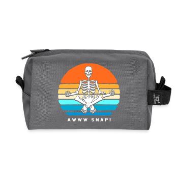 Fracture du bras Fracture osseuse du squelette d’Halloween - Trousse de toilette en tissu recyclé - anthracite - Devant