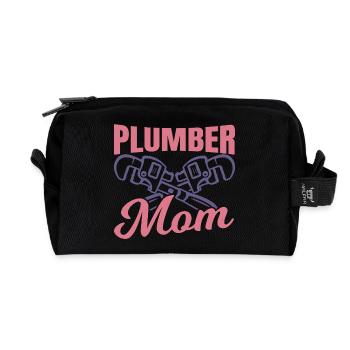 Klempnerin Mutter - Recycelte Kulturtasche - Schwarz - Vorne