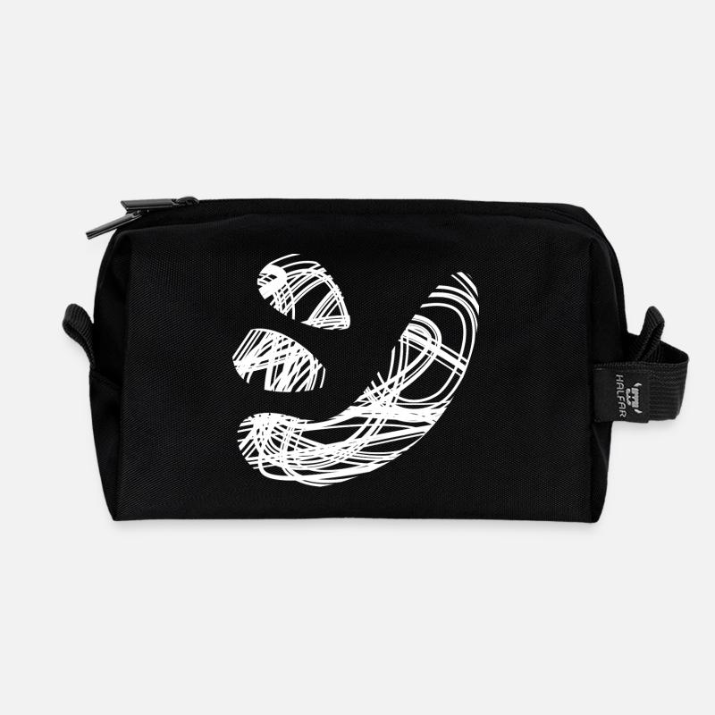 Japanischer Text 'シ' (shi) Muster - Recycelte Kulturtasche - Schwarz