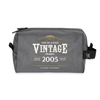 20. Geburtstag Vintage November Jahrgang 2005 - Recycelte Kulturtasche - Anthrazit - Vorne