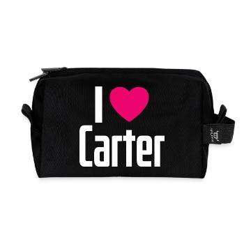 J’aime Carter Coeur rose J’aime Carter - Trousse de toilette en tissu recyclé - noir - Devant