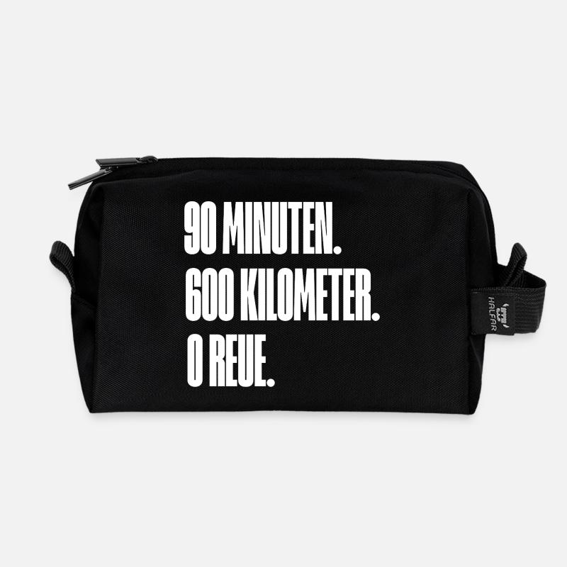 Schwarz hinten  - Recycelte Kulturtasche - Schwarz