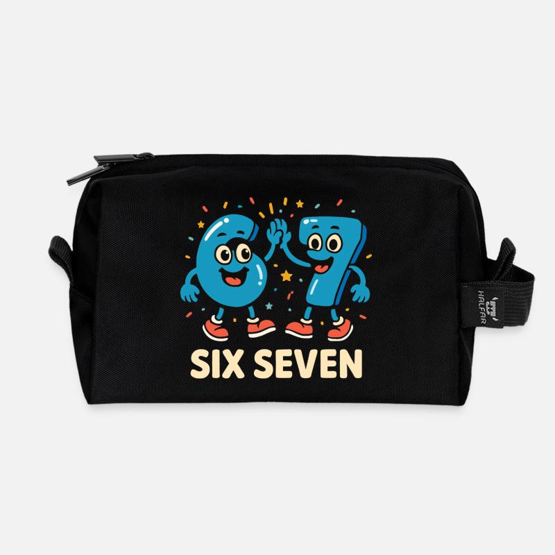 67 Six Seven 6-7 - Recycelte Kulturtasche - Schwarz