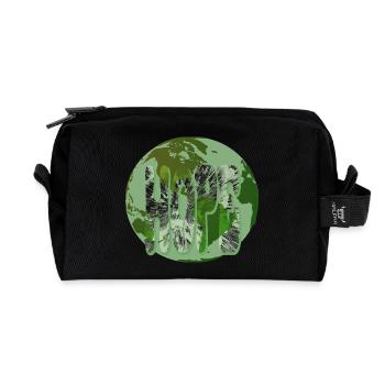 Glyphes EarthLove Verts - Trousse de toilette en tissu recyclé - noir - Devant