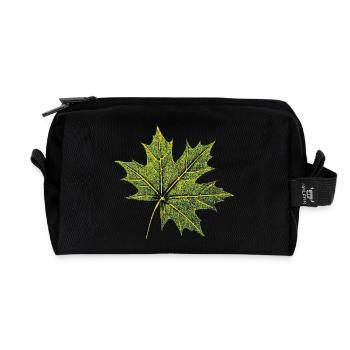 Feuille d’érable - Forêt et nature BOTANIK - Trousse de toilette en tissu recyclé - noir - Devant