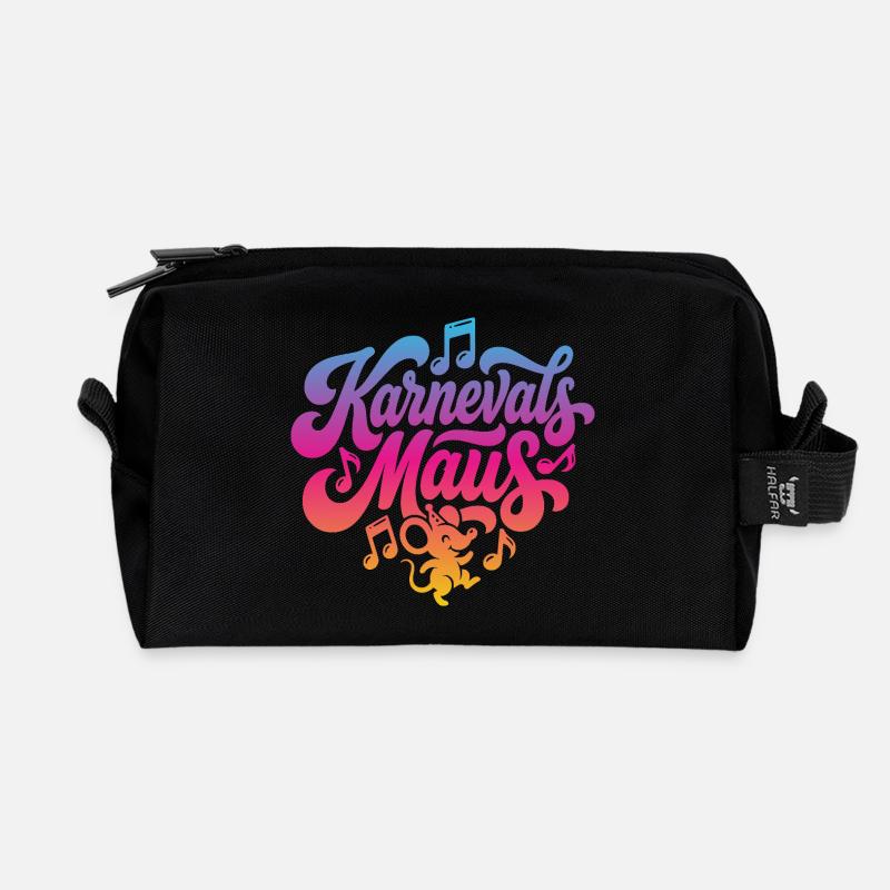 Karnevals Maus Karnevalsmaus Karneval Party Kostüm - Recycelte Kulturtasche - Schwarz