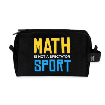 Mathe ist kein Zuschauen-Sport - Recycelte Kulturtasche - Schwarz - Vorne
