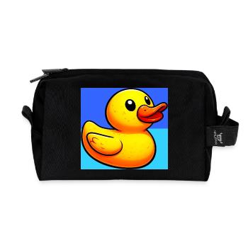 Caneton Canard Canard Canard - Trousse de toilette en tissu recyclé - noir - Devant