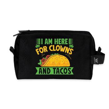 Circus Here For Clowns & Tacos Circus Performer - Recycelte Kulturtasche - Schwarz - Vorne