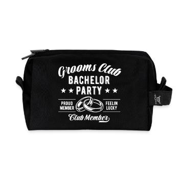 Grooms Club - Bachelor Party JGA - Recycelte Kulturtasche - Schwarz - Vorne