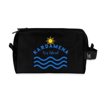 Kardamena Kos Insel Sonnenwellen - Recycelte Kulturtasche - Schwarz - Vorne