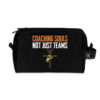 Coaching Souls Not Just Teams Gesegneter Papa - Recycelte Kulturtasche - Schwarz - Vorne