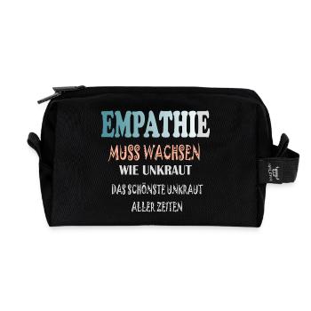 Empathie Muss Wachsen wie Unkraut - Recycelte Kulturtasche - Schwarz - Vorne