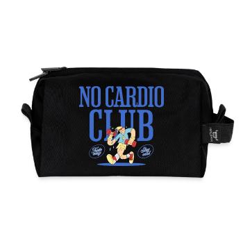 No Cardio Club – Gym Humor Design - Recycled Toiletry Zip Bag - black - Front