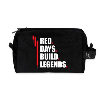 Red days build legends Stock Market Stock Market Trader - Recycled Toiletry Zip Bag - black - Front