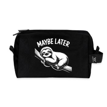 Sloth Chill - Recycled Toiletry Zip Bag - black - Front