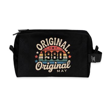 May 1980: The Original May 1980 - Classic Edition - Recycled Toiletry Zip Bag - black - Front