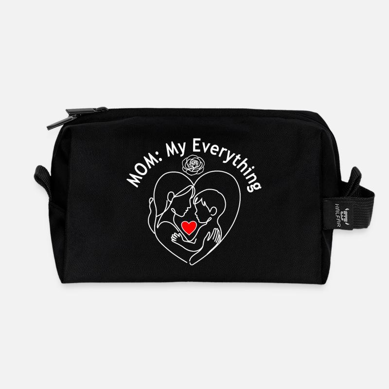 Mein Alles: Mamas Liebe - Recycelte Kulturtasche - Schwarz