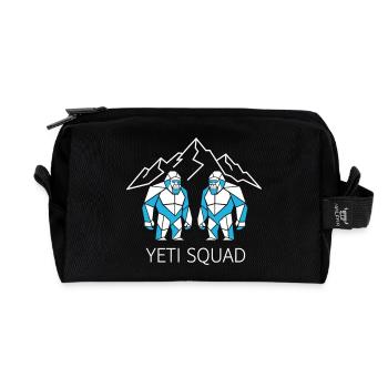 Escouade Yéti, Montagne Géométrique du Bigfoot - Trousse de toilette en tissu recyclé - noir - Devant