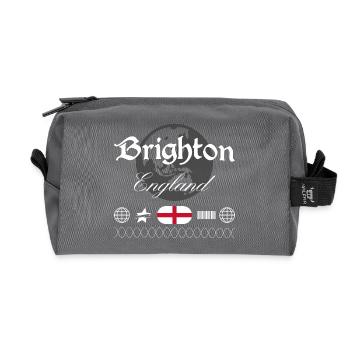 Brighton England Streetwear Reise Souvenir - Recycelte Kulturtasche - Anthrazit - Vorne