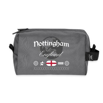 Nottingham England Streetwear Travel Souvenir - Recycled Toiletry Zip Bag - anthracite - Front