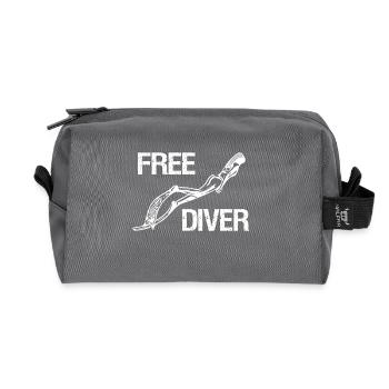 Freediver - apnea diver - Recycled Toiletry Zip Bag - anthracite - Front