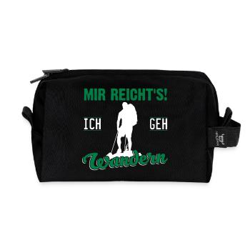 Mir reicht's! Ich geh' Wandern (Männer) - Recycelte Kulturtasche - Schwarz - Vorne