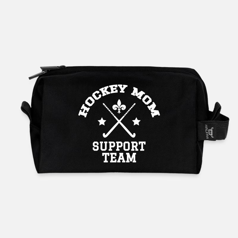 Hockey Mom - Support Team - Recycelte Kulturtasche - Schwarz
