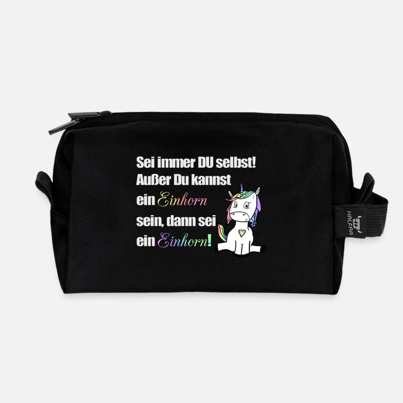 Sei immer du selbst - Recycelte Kulturtasche - Schwarz