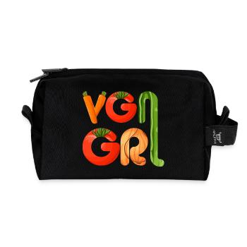veganes T-Shirt veganes Mädchen - Recycelte Kulturtasche - Schwarz - Vorne