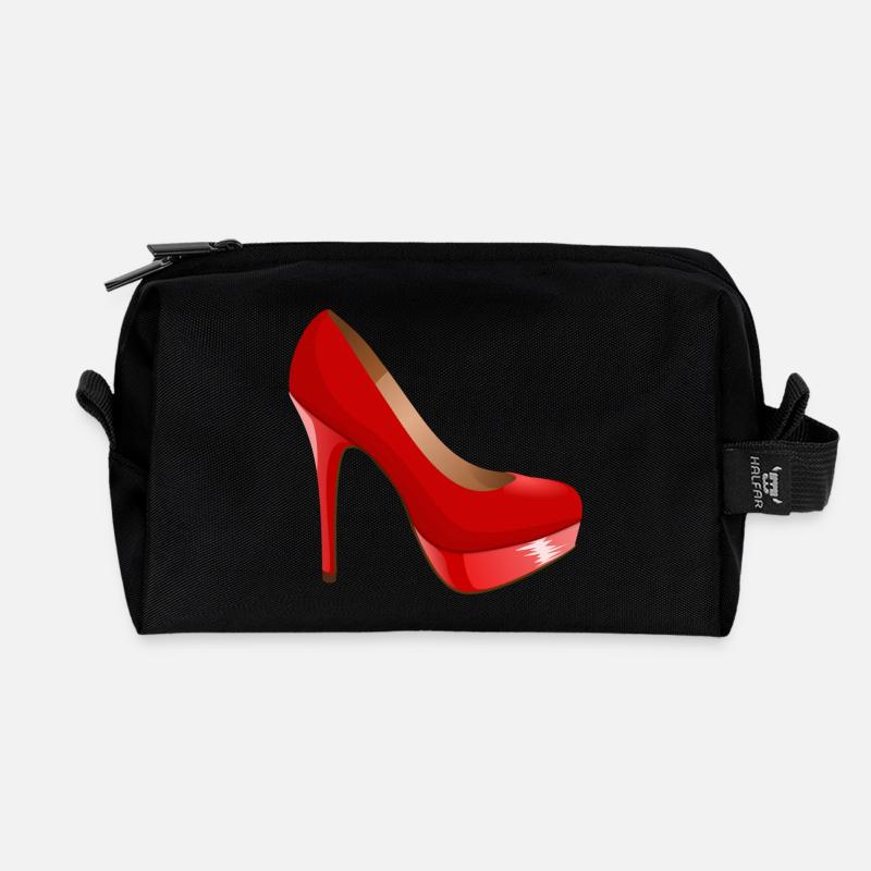 High heels - Recycelte Kulturtasche - Schwarz