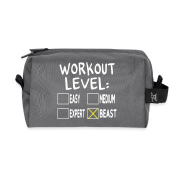 Workout Level - Recycelte Kulturtasche - Anthrazit - Vorne