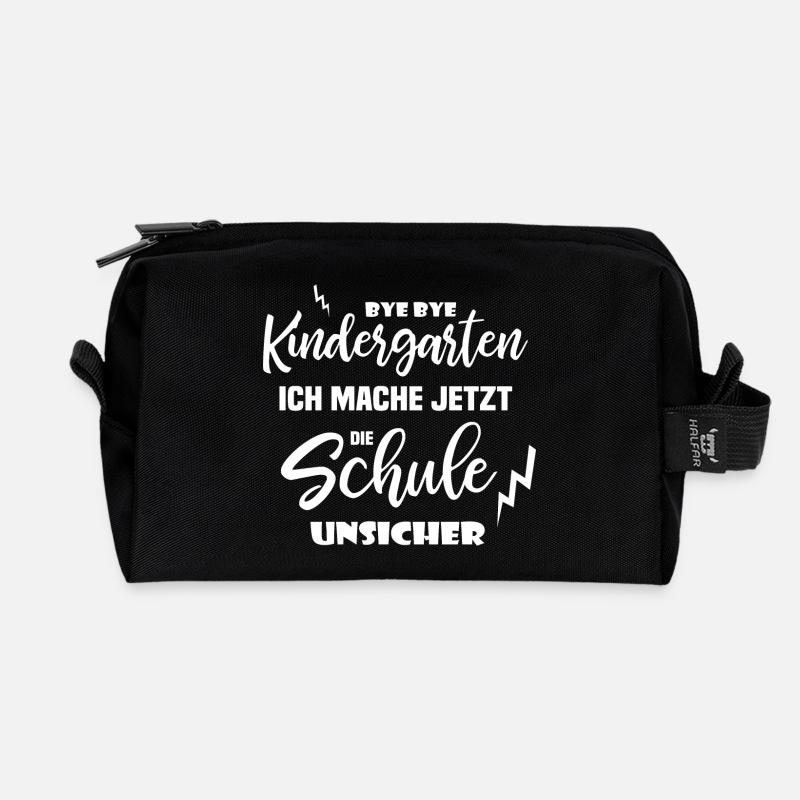 Einschulung Schuleinführung Schulkind - Recycelte Kulturtasche - Schwarz