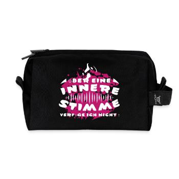 Innere Stimme - Recycelte Kulturtasche - Schwarz - Vorne
