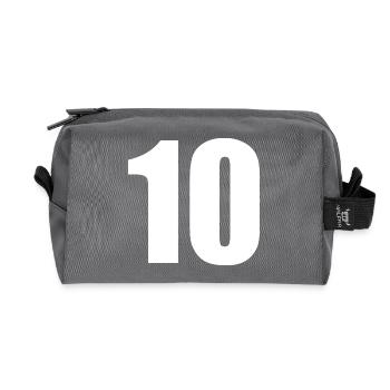10 - Recycled Toiletry Zip Bag - anthracite - Front